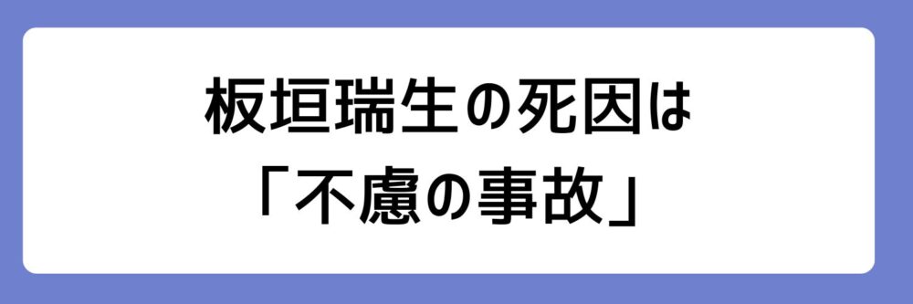 板垣瑞生さんの死因が「不慮の事故」とされる理由